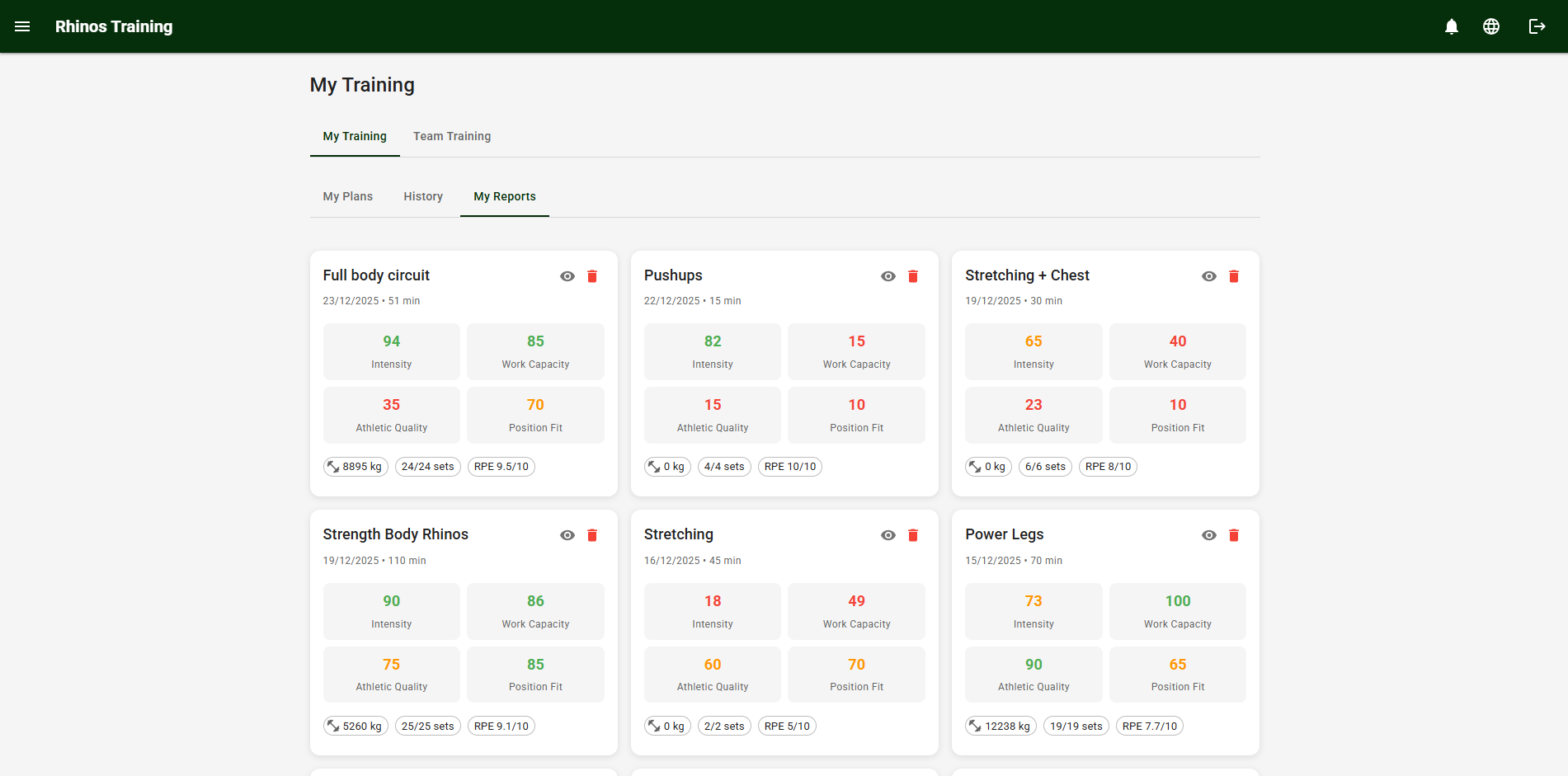 Rhinos Training App 4
