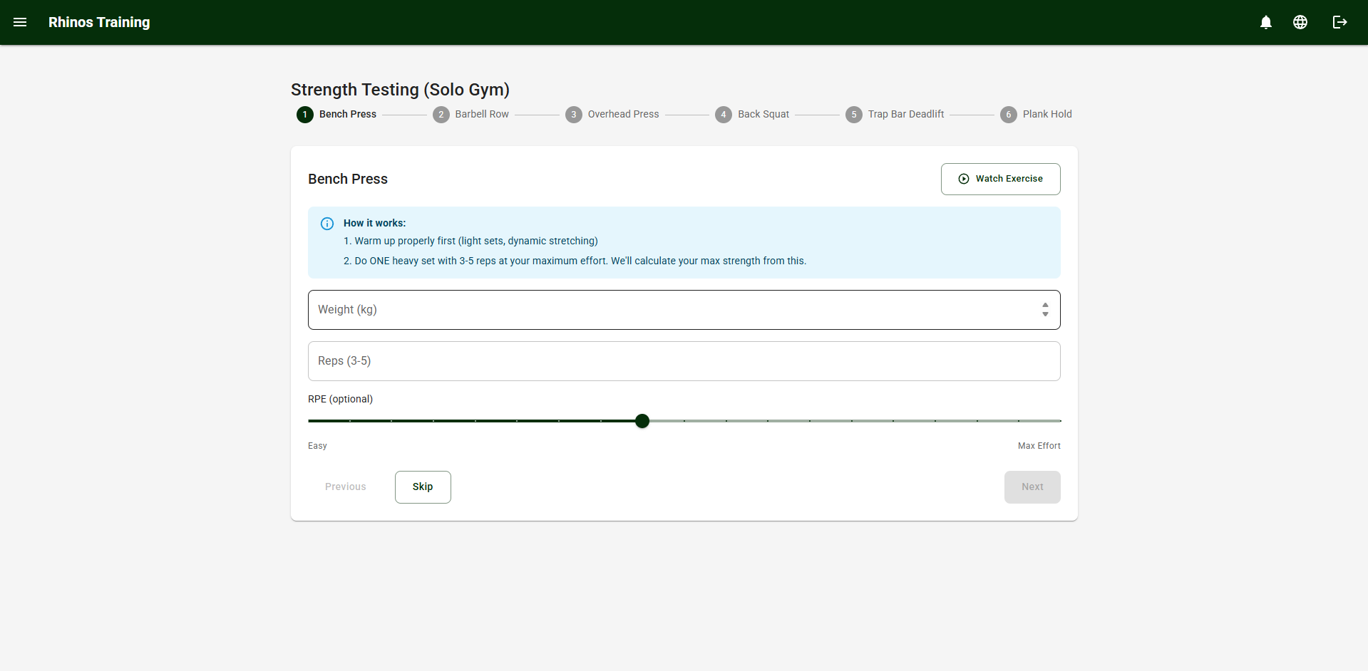 Rhinos Training App 6
