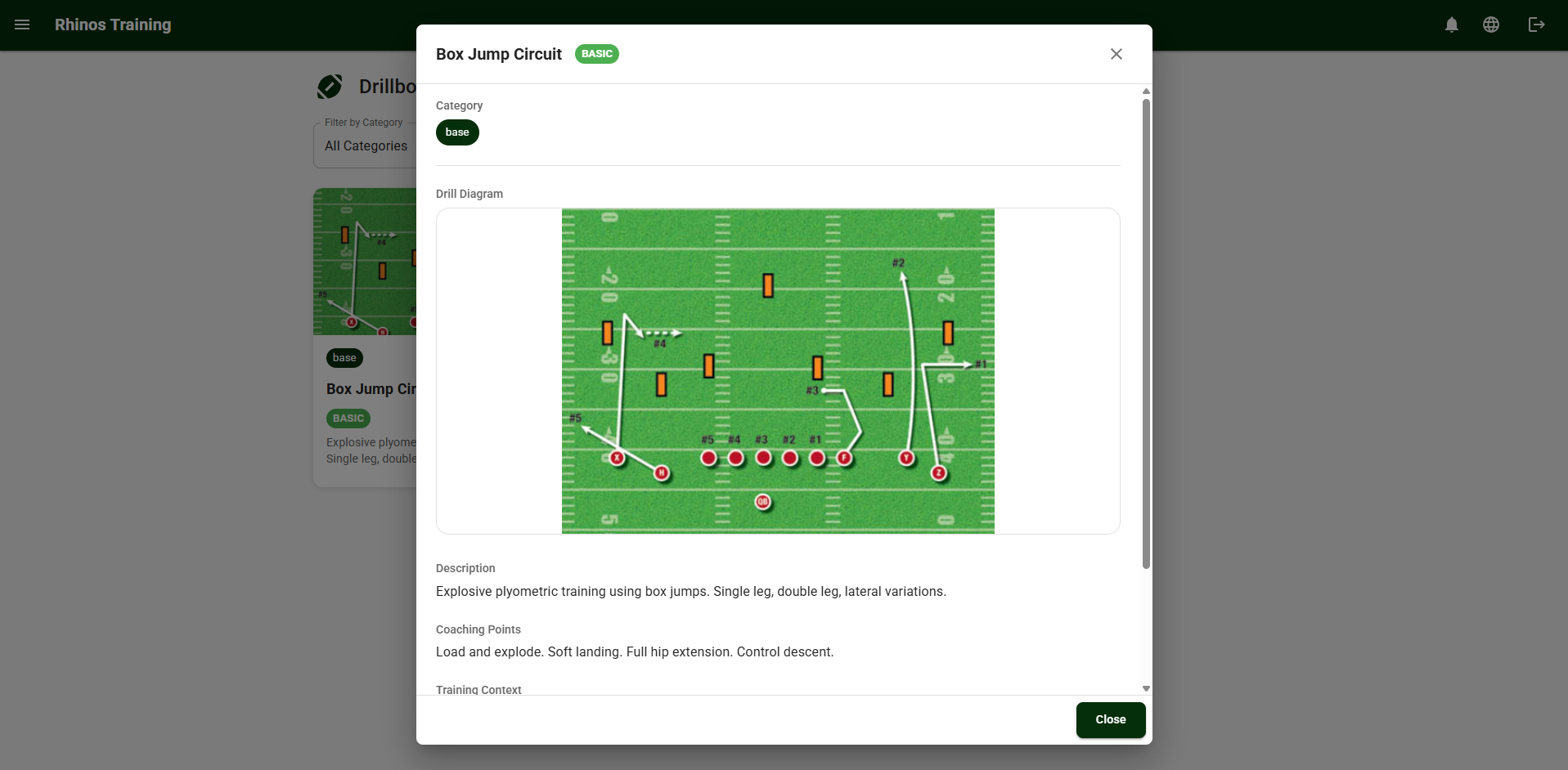 Rhinos Training App 21